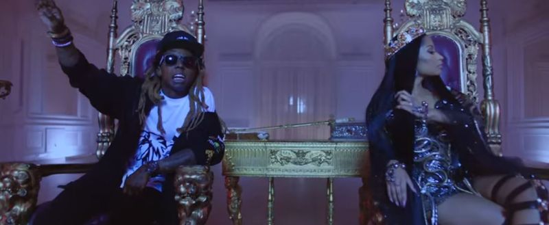 Nicki Minaj, Drake en Lil Wayne brengen muziekvideo 'No Frauds' in première